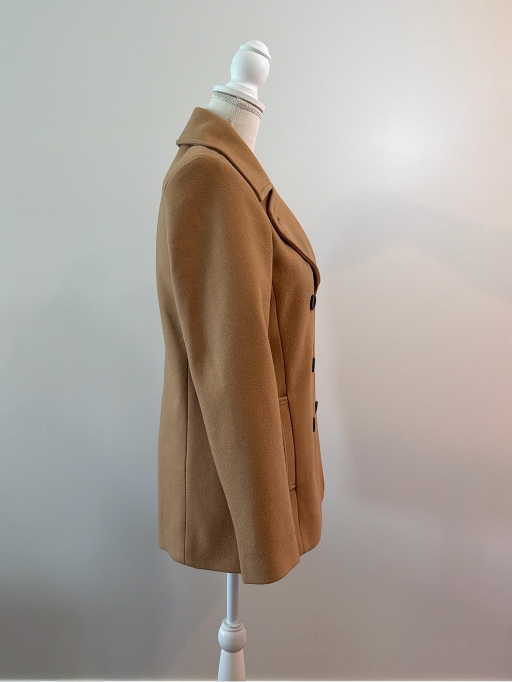 Old Navy Camel Double-Breasted Peacoat - Picture 2 of 7